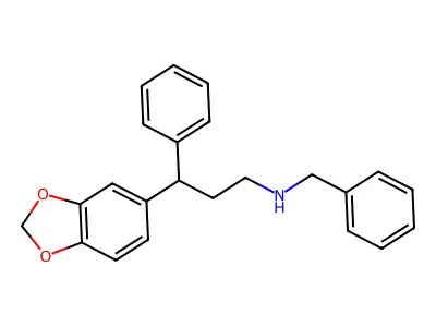 3-(1,3-benzodioxol-5-yl)-N-benzyl-3-phenylpropan-1-amine structure
