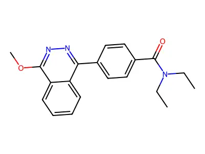 N,N-diethyl-4-(4-methoxyphthalazin-1-yl)benzamide structure