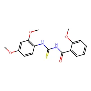 N-[(2,4-dimethoxyphenyl)carbamothioyl]-2-methoxybenzamide structure
