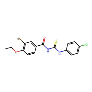 3-bromo-N-[(4-chlorophenyl)carbamothioyl]-4-ethoxybenzamide structure