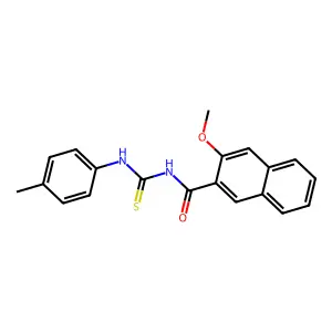 3-methoxy-N-[(4-methylphenyl)carbamothioyl]naphthalene-2-carboxamide structure