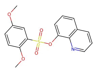Quinolin-8-yl 2,5-dimethoxybenzenesulfonate structure