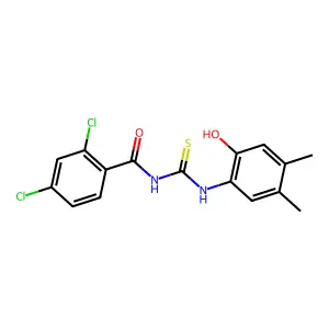 2,4-dichloro-N-[(2-hydroxy-4,5-dimethylphenyl)carbamothioyl]benzamide structure