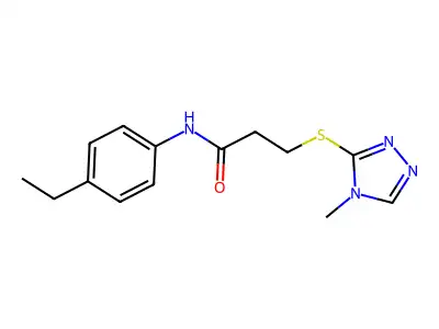 N-(4-ethylphenyl)-3-[(4-methyl-1,2,4-triazol-3-yl)sulfanyl]propanamide structure
