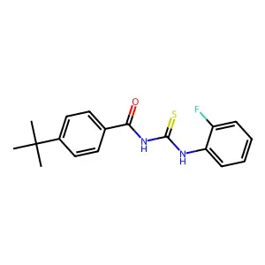 4-tert-butyl-N-[(2-fluorophenyl)carbamothioyl]benzamide structure