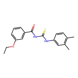 N-[(3,4-dimethylphenyl)carbamothioyl]-3-ethoxybenzamide structure
