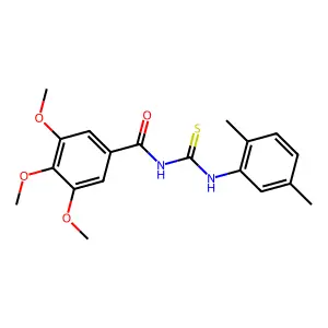 N-[(2,5-dimethylphenyl)carbamothioyl]-3,4,5-trimethoxybenzamide structure