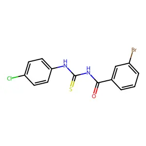3-bromo-N-[(4-chlorophenyl)carbamothioyl]benzamide structure
