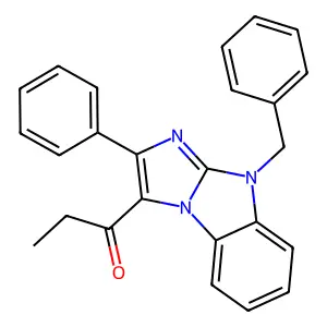 1-(9-benzyl-2-phenyl-9H-imidazo[1,2-a]benzimidazol-3-yl)propan-1-one structure