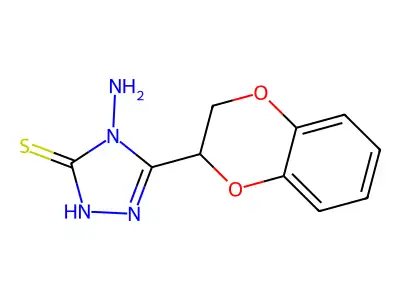 4-amino-5-(2,3-dihydro-1,4-benzodioxin-2-yl)-4H-1,2,4-triazole-3-thiol structure