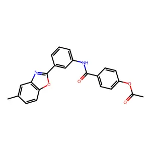 4-{[3-(5-Methyl-1,3-benzoxazol-2-yl)phenyl]carbamoyl}phenyl acetate structure