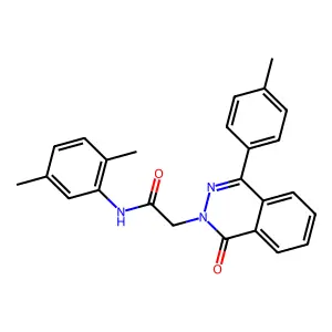 N-(2,5-dimethylphenyl)-2-[4-(4-methylphenyl)-1-oxophthalazin-2-yl]acetamide structure