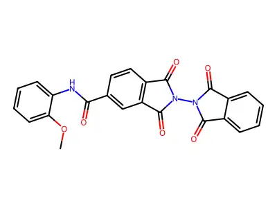 2-(1,3-dioxoisoindol-2-yl)-N-(2-methoxyphenyl)-1,3-dioxoisoindole-5-carboxamide structure