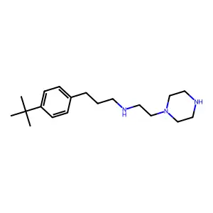3-(4-tert-butylphenyl)-N-(2-piperazin-1-ylethyl)propan-1-amine structure