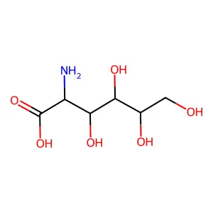 D-葡糖胺酸 structure
