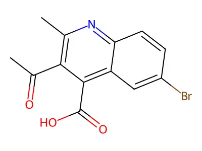 3-Acetyl-6-bromo-2-methylquinoline-4-carboxylic acid structure