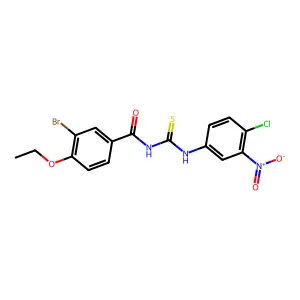 3-bromo-N-[(4-chloro-3-nitrophenyl)carbamothioyl]-4-ethoxybenzamide structure
