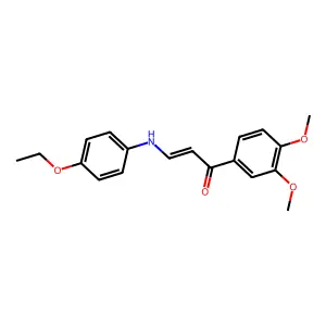 (E)-1-(3,4-dimethoxyphenyl)-3-(4-ethoxyanilino)prop-2-en-1-one structure