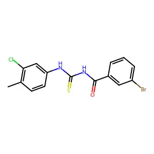 3-bromo-N-[(3-chloro-4-methylphenyl)carbamothioyl]benzamide structure