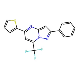 2-Phenyl-5-(thiophen-2-yl)-7-(trifluoromethyl)pyrazolo[1,5-a]pyrimidine structure