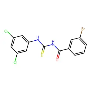 3-bromo-N-[(3,5-dichlorophenyl)carbamothioyl]benzamide structure