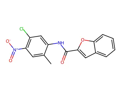 N-(5-chloro-2-methyl-4-nitrophenyl)-1-benzofuran-2-carboxamide structure