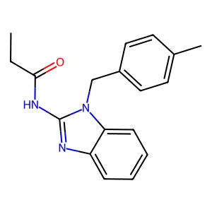 N-[1-[(4-methylphenyl)methyl]benzimidazol-2-yl]propanamide structure