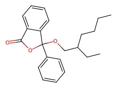3-(2-Ethylhexoxy)-3-phenyl-2-benzofuran-1-one structure