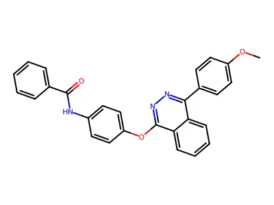 N-[4-[4-(4-methoxyphenyl)phthalazin-1-yl]oxyphenyl]benzamide structure