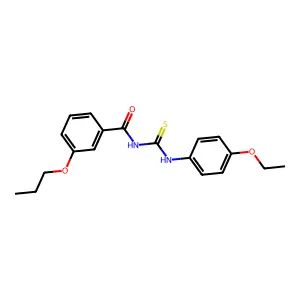 N-[(4-ethoxyphenyl)carbamothioyl]-3-propoxybenzamide structure