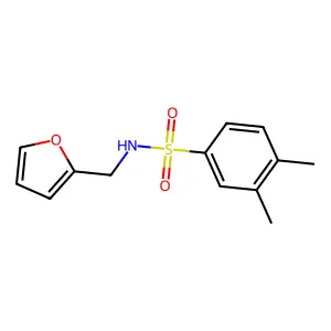 N-(furan-2-ylmethyl)-3,4-dimethylbenzenesulfonamide structure