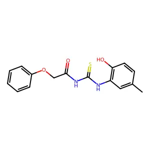 N-[(2-hydroxy-5-methylphenyl)carbamothioyl]-2-phenoxyacetamide structure