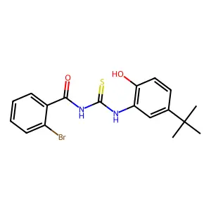 2-bromo-N-[(5-tert-butyl-2-hydroxyphenyl)carbamothioyl]benzamide structure