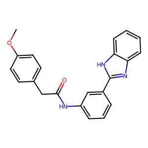 N-[3-(1H-benzimidazol-2-yl)phenyl]-2-(4-methoxyphenyl)acetamide structure