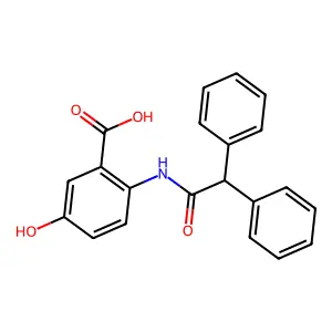 2-[(Diphenylacetyl)amino]-5-hydroxybenzoic acid structure