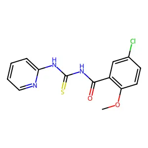 5-chloro-2-methoxy-N-(pyridin-2-ylcarbamothioyl)benzamide structure