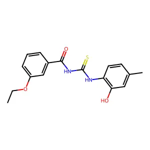 3-ethoxy-N-[(2-hydroxy-4-methylphenyl)carbamothioyl]benzamide structure