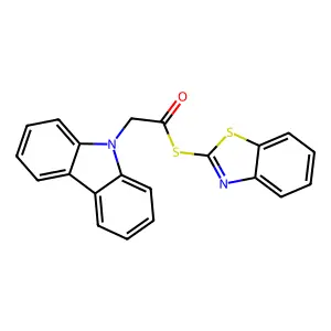 S-1,3-benzothiazol-2-yl 9H-carbazol-9-ylethanethioate structure