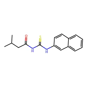 3-methyl-N-(naphthalen-2-ylcarbamothioyl)butanamide structure