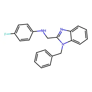 N-[(1-benzylbenzimidazol-2-yl)methyl]-4-fluoroaniline structure