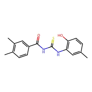 N-[(2-hydroxy-5-methylphenyl)carbamothioyl]-3,4-dimethylbenzamide structure