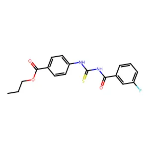 Propyl 4-({[(3-fluorophenyl)carbonyl]carbamothioyl}amino)benzoate structure
