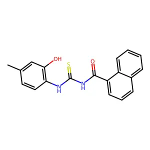 N-[(2-hydroxy-4-methylphenyl)carbamothioyl]naphthalene-1-carboxamide structure