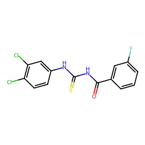 N-[(3,4-dichlorophenyl)carbamothioyl]-3-fluorobenzamide structure