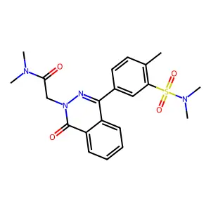 2-[4-[3-(dimethylsulfamoyl)-4-methylphenyl]-1-oxophthalazin-2-yl]-N,N-dimethylacetamide structure