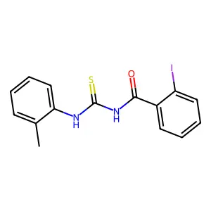 2-iodo-N-[(2-methylphenyl)carbamothioyl]benzamide structure