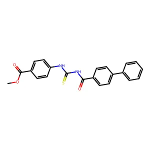Methyl 4-{[(biphenyl-4-ylcarbonyl)carbamothioyl]amino}benzoate structure
