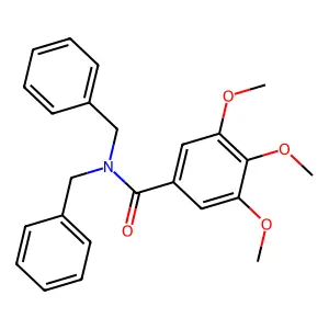 N,N-dibenzyl-3,4,5-trimethoxybenzamide structure