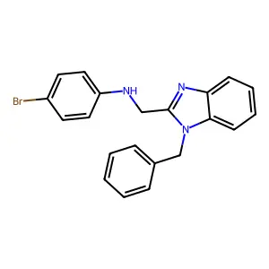 N-[(1-benzylbenzimidazol-2-yl)methyl]-4-bromoaniline structure