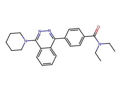 N,N-diethyl-4-(4-piperidin-1-ylphthalazin-1-yl)benzamide structure